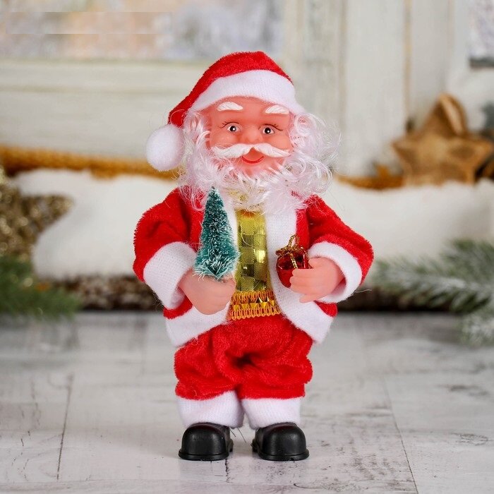 Дед Мороз, с ёлкой и подарком - 0