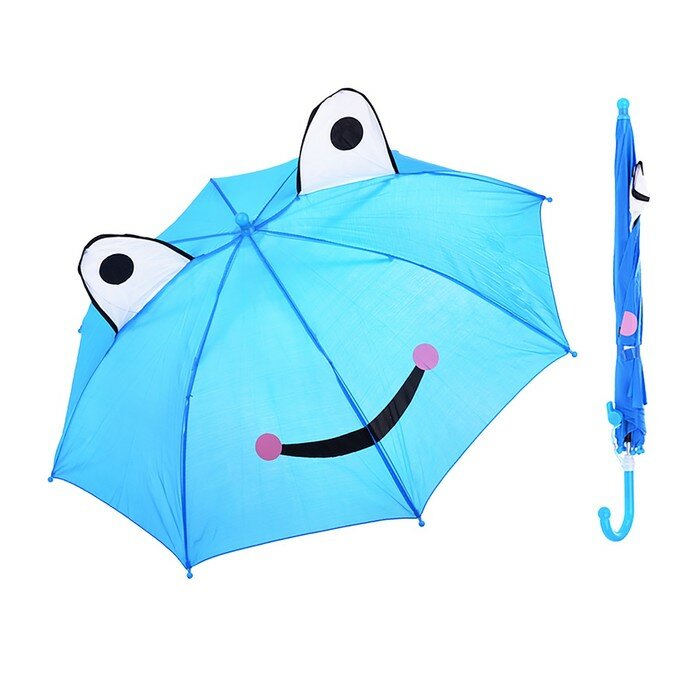 Зонтик с ушками Голубой - 0