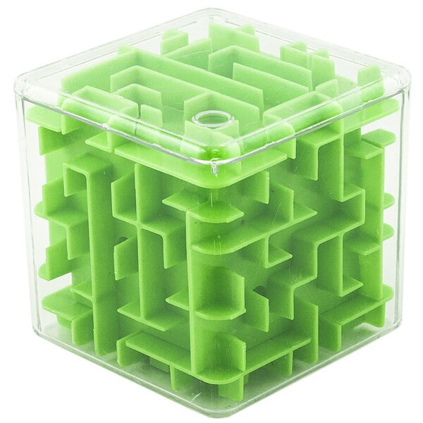 Головоломка лабиринт - Куб зеленый - 0